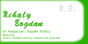 mihaly bogdan business card